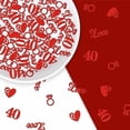 thumbnail image 5 of 200pcs 40th Wedding Anniversary Glitter Confetti, Red 40th Happy Anniversary Confetti Table Decoration Ruby Wedding Celebration Decor DIY Craft Party Decorations, 5 of 5