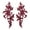 Wine Red, variant on GROFRY 2Pcs Embroidery Lace Applique Sewing Flower Fabric Collar Patch Motif Wedding Gown Dress Bridal DIY Crafts for Daily Wear Tailor Shops