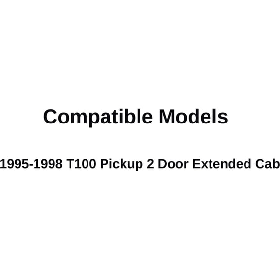 Passenger Right Side Quarter Glass Quarter Window Movable Compatible with Toyota T100 Pickup 2 Door Extended Cab 1995-1998 Models