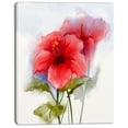 thumbnail image 3 of Design Art - Peinture à l'Aquarelle Hibiscus Rouge Fleur, 3 of 4