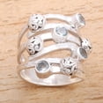 thumbnail image 2 of NOVICA Blue topaz cocktail ring, 'Exuberant Beauty', 2 of 8