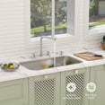 thumbnail image 2 of APPASO 2 Handle Kitchen Faucet with Soap Dispenser, Kitchen Faucet with Pull Down Sprayer, Brushed Nickel Kitchen Faucet, 4 Hole Kitchen Faucets, Stainless Steel Faucet for Kitchen Sink, RV, Bar, 2 of 14