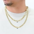 thumbnail image 2 of Nuragold 10k Real Yellow Gold Solid Mariner 7.5mm Chain Anchor Link Necklace (20"-30") Italian Jewelry for Men, 2 of 6