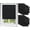 Black-24"W x 72"H- 12PC, variant on Black 24"W x 72"H- 6PC Pleated Paper Window Blinds For Indoor Office Bedroom Living Room
