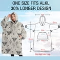 thumbnail image 4 of Oversized Wearable Blanket Hoodie,Highland Cow Cactus Triangle Pattern Sherpa Blanket Hoodie with Super Pockets,Super Warm Fuzzy Pullover for Women & Men, 4 of 6