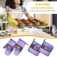 thumbnail image 5 of Fotbe Colorful Purple Cosmos Flower for 4Pcs Oven Mitts and Pot Holders, 500℉ Heat Resistant Oven Mitts , Non-Slip Silicone Surface Safe for Baking, Cooking, BBQ, 5 of 6