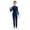 Navy Blue, variant on Girls Shiny Rhinestone Full Body Length Unitard One Sleeve Gymnastics Dance Ice Skating Jumpsuits Black 10