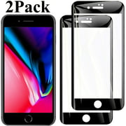 2 Pack 8 Plus ScreenProtector Compatible with iPhone 8plus Tempered Glass i Phone 8+ iPhone8 9D Curved Surface