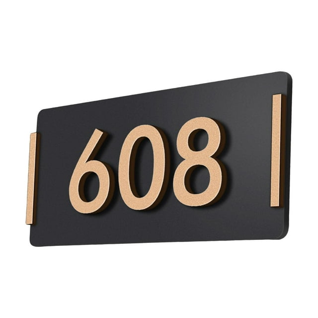 Placa de dirección rectangular decorativa para casa, resistente a la intemperie, robusta, exterior, fácil instalación, adorno para placa de dirección de casa Estilo B