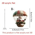 thumbnail image 2 of WEGFTDUOP Christmas Santa Hot Air Parachute 2D Acrylic Car Key Chain Pendant Holiday Decorations Props, 2 of 3