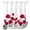 White, variant on No Hook Shower Curtain, Red Poppy Shower Curtains for Bathroom with See Through Top Window, Spring Summer Farmhouse Flowers Watercolor Waterproof & Washable Bath Curtain 66"x72"