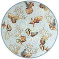 thumbnail image 2 of HomeRoots 353071 Tapis Rond en Polyester Bleu 7 Pi. 6 Po., 2 of 2