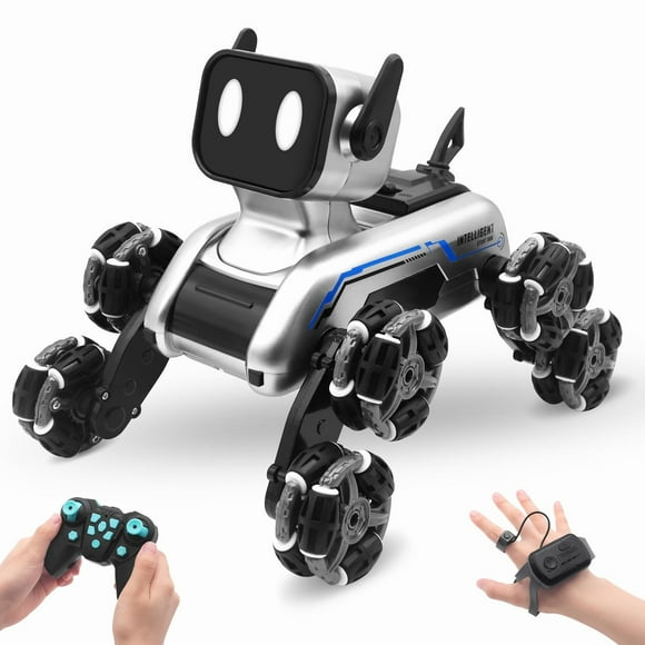 Voiture Cascade RC 8WD à Détection de Gestes, Voitures Cascade RC Robot Chien Jouet pour Enfants 810, Voitures Télécommandées 2.4 avec Musique et Lumière pour Garçons de 6 7 812 13 14 Ans, Idée d'Anniversaire