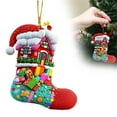 thumbnail image 2 of Felt Applique Stocking Making Kit, Toy Train Santa, Perfect for DIY Arts and Crafts, 2 of 5