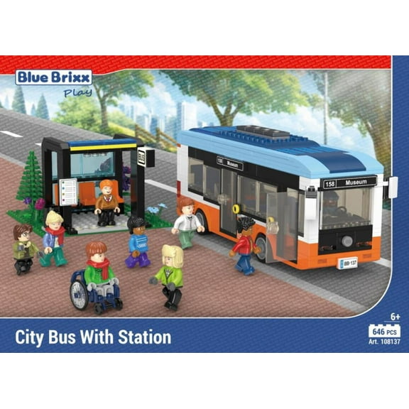 Bluebrixx City Bus with Station Set 108137