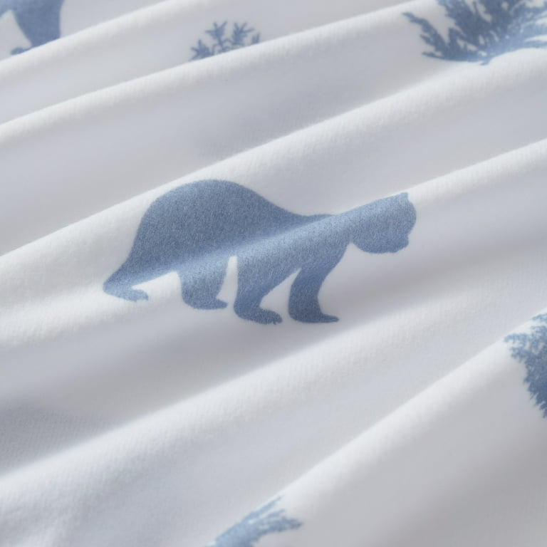 1500 Supreme Collection Microfiber Winter Bear Print Flannel Sheet