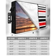 thumbnail image 7 of Outdoor TV Cover 60 to 65 Inch Weatherproof, Abstract Striped Waterproof TV Screen Protector for Outside Decor with Zipper and Pocket 58"L x 37"H , Red Black White, 7 of 7