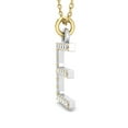 thumbnail image 3 of SuperJeweler E Initial Necklace In 14 Karat Yellow Gold With 20 Diamonds, With Free 18 Inch Chain, For Women, 3 of 6