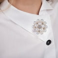 thumbnail image 5 of 2 piezas de ramillete de boda para mujer, broche de hoja de flor elegante con perlas de cristal para mujer, novia, 5 of 5