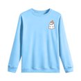 thumbnail image 7 of felwors Kids Halloween Sweatshirt Boys Girls Pumpkin Ghost Toddler Shirt Crewneck Long Sleeve Graphic Top (Sky Blue,4-5 Years), 7 of 7