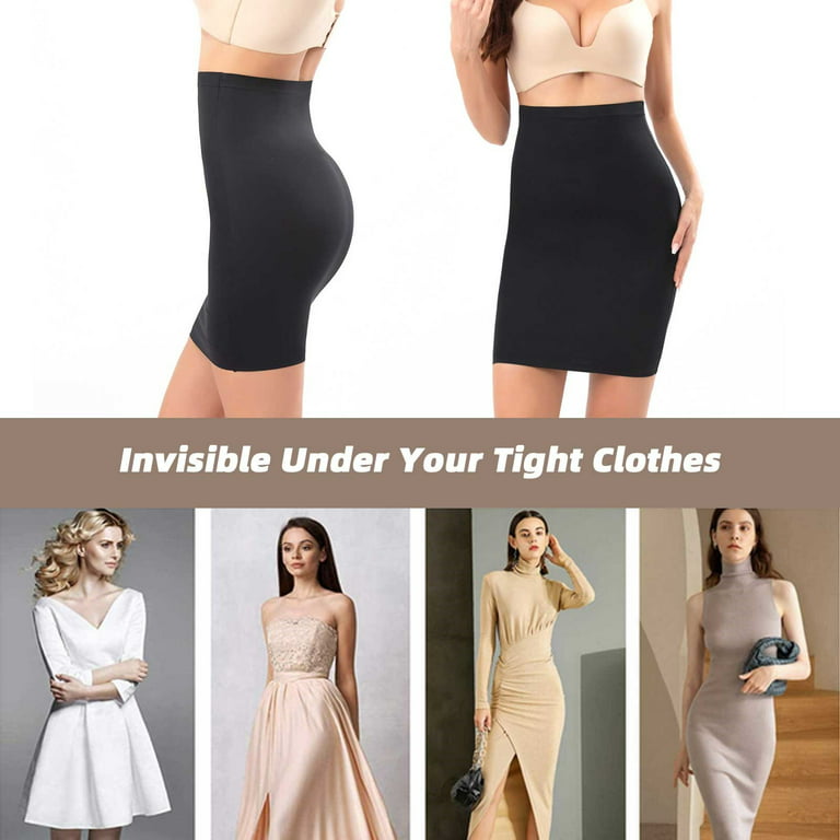 Womens Dress High Waist Half Slips For Women Under Dresses Shapewear  Control Slip Dress Seamless Bodyshaper Skirt 