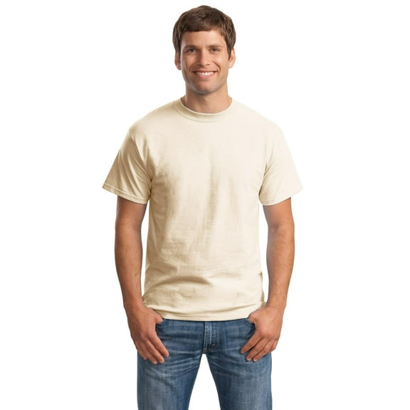 Hanes Beefy-T Men`s Short-Sleeve T-Shirt (Pack of 2) 2 Natural