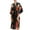 Black, variant on Women's Summer Silk Robe Lightweight Pjs Soft Thin Cool Silky Satin Bathrobe Spring Casual House 3/4 Sleeve Sleepwear Black Small-Large