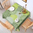 thumbnail image 2 of Green Floral and Petal Pattern Square Tablecloth,Waterproof Square Table Cover,Wipeable Spillproof Washable Table Cover for Home Kitchen Party Decor 42"X42"(107x107cm), 2 of 6