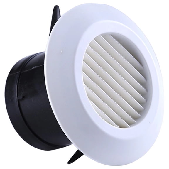 3/5 Inch ABS Adjustable Air Vent Round Soffit Exhaust Vent White Inline Duct Fan