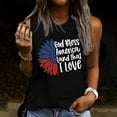 thumbnail image 2 of ‌Drses Women's American Flag Tank Tops - Patriotic Sunflower Graphic Sleeveless Tees for 4th of July & Summer (S-2XL), 2 of 4