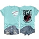 thumbnail image 1 of Camisetas de Manga Corta para Mujeres Beisbol Amor Doble Cara Impresión Cuello Redondo Camiseta, Top de Verano Casual, 1 of 3