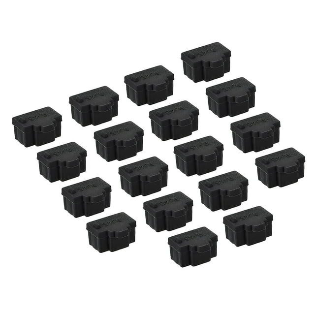18 Piezas Tapa Protectora Antipolvo para Puerto RJ45 de Hub Ethernet Negro