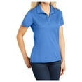 thumbnail image 4 of Yellow Rooster Women’s Micropique Sport-Wick Polo T-Shirts Blue Lake M, 4 of 6