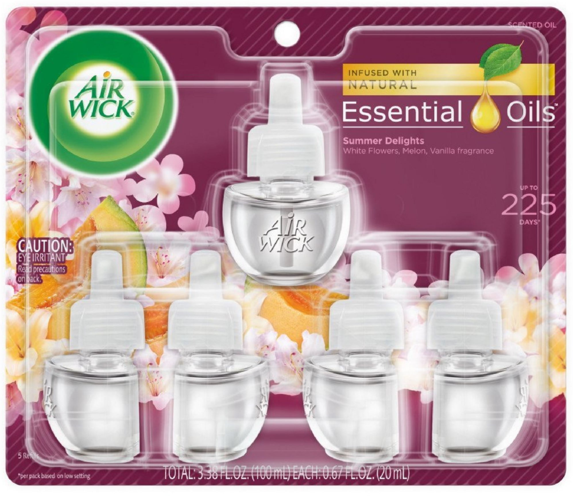 2 Pack Air Wick Life Scents Summer Delights Scented Oil Refills, 0.67