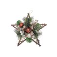 thumbnail image 1 of 12" Rattan Star Pine Hanging Décor - Set of 2, 1 of 4