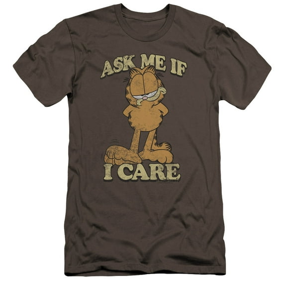 Garfield - Ask Me - Premium Slim Fit Short Sleeve Shirt - X-Large
