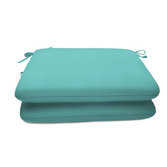 Casual Cushion Outdoor Chair Cushion, Sunbrella Fade & Water Resistant for Patio Dining Chairs, Kitchen & Porch Benches, 20"W x 18"D, 2.5" thick, Reversible, Canvas Aruba