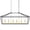 Black/Gold, variant on ACROMA 6-Light Black/ Gold Kitchen Island Rectangle Linear Chandelier Aged Zinc/Satin Brass