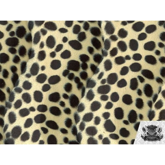 Velboa Faux Fake Fur Short Pile Brown Dark Brown Dalmatian Fabric