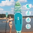 thumbnail image 5 of Feath-R-Lite Stand Up Inflatable Paddle Board, Sup Light Green Paddle Board 10'5''x33''x6'' (L/W/H),Adjustable Paddle Backpack Pump Accessories, 5 of 7