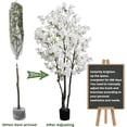 thumbnail image 3 of 6FT Artificial Cherry Blossoms Tree Indoor Faux Cherry Blossom Tree White  for Home Decor, 3 of 7