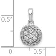 thumbnail image 4 of 10K White Gold 1/4Ct. Diamond Round Halo Cluster Pendant - Jbsp, 4 of 5