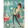 thumbnail image 2 of Wickstrom, Martin 19x24 White Modern Wood Framed Museum Art Print Titled - Paris, 2 of 4