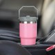 thumbnail image 4 of Botella de agua deportiva con pajita y asa de 20/30 oz termo de acero inoxidable de doble capa para deportes al aire libre, 4 of 8