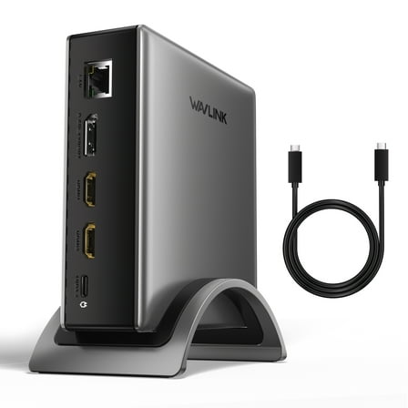 WAVLINK Triple Display Laptop Dock Station with 8K HDMI*2   8K Displayport, 140W Charging, RJ45, 10G USB-C USB C Dock for Mac OS & Windows Laptops