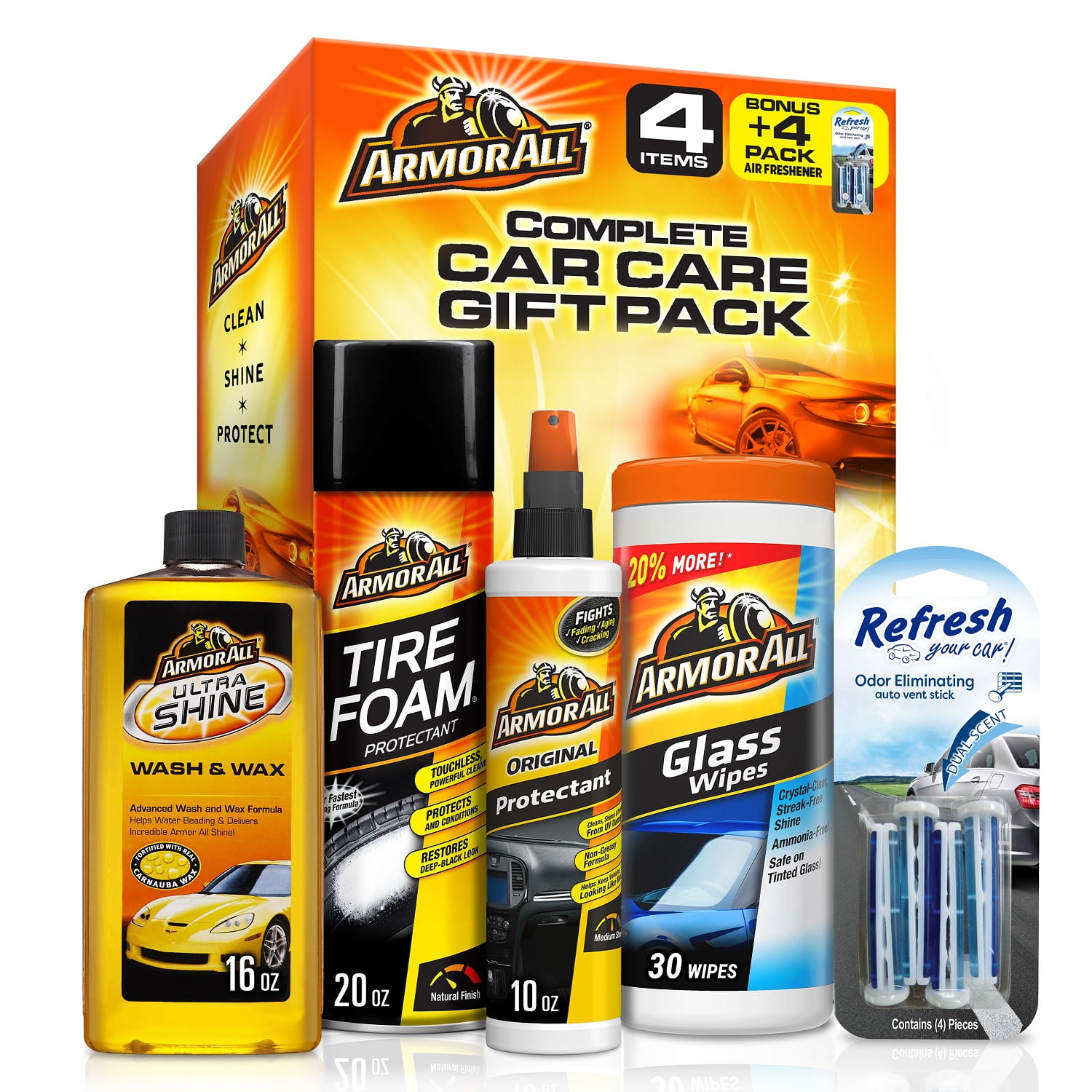 Armor All Complete Car Care Kit (4 Pieces), Car Cleaning