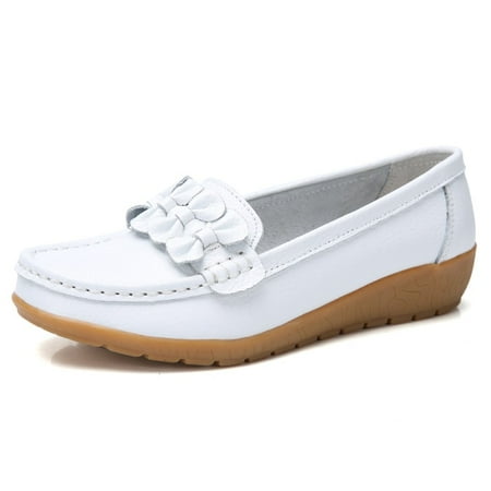 

Genuine Leather Women Casual Shoes Flats Loafers Shoes Spring Woman Flats Shoes Female Loafers Slip-on Walking Shoes Woman Tenis