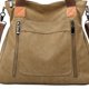 thumbnail image 3 of Bolsa Bolsos de lona para mujer de hombro con cremallera informal portátil para viajes (caqui) Tmvgtek Para estrenar, 3 of 4