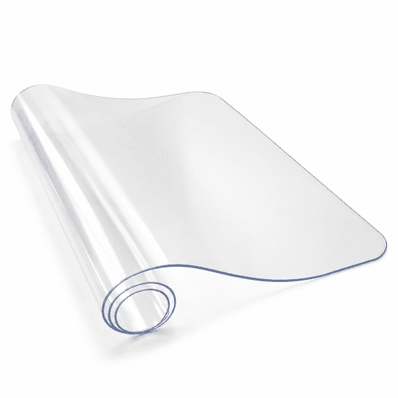 PLERISE Clear Plastic Table Cover Protector 36 x 60 inch – 1.5mm Thick Waterproof Vinyl Tablecloth, Pad Mat for Dining Kitchen Desk
