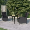 thumbnail image 1 of vidaXL 3 Piece Garden Dining Set Dark Grey, 1 of 5